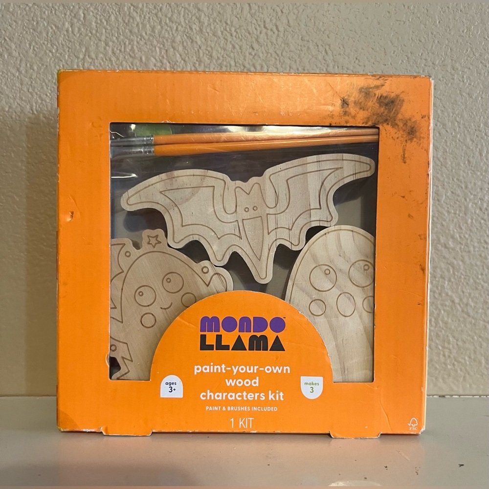 Halloween Mondo Llama Paint Your Own Wood Characters Kit
